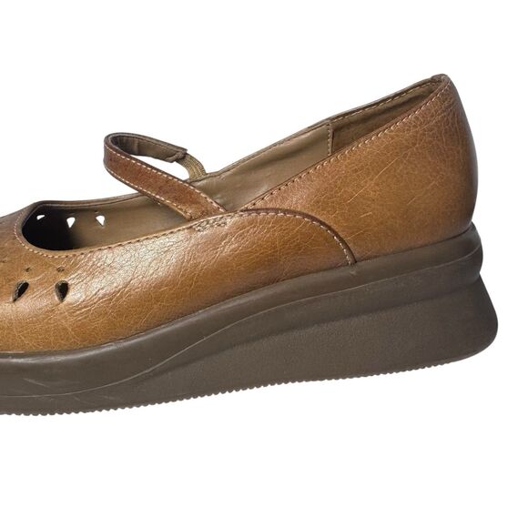 Vintage Y2K Steve Madden Jazmine Brown Leather Chunky Mary Jane Shoe Sz 7.5 B - Picture 13 of 16